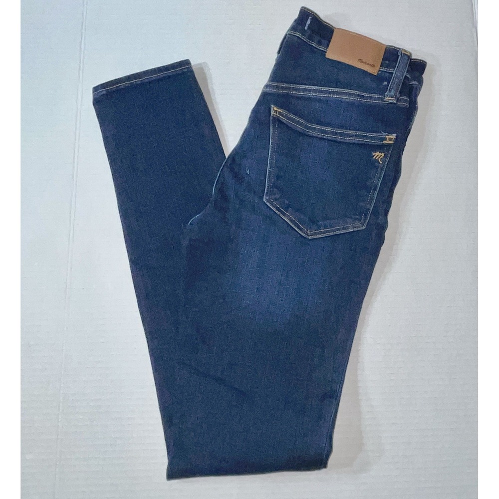 Madewell‎ Jeans Women's 25 Dark Wash 9" Mid-Rise Skinny Preppy Upscale Stretch